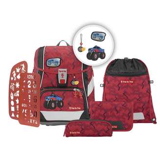 2in1 Plus Schulrucksack-Set 6tlg. Monster Truck Rocky