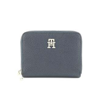 Große Monogramm-Reißverschluss-Brieftasche Space Blue